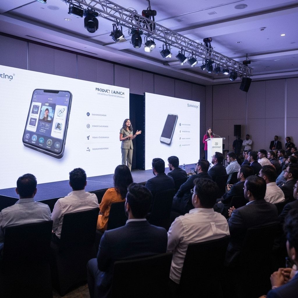 At a launch event